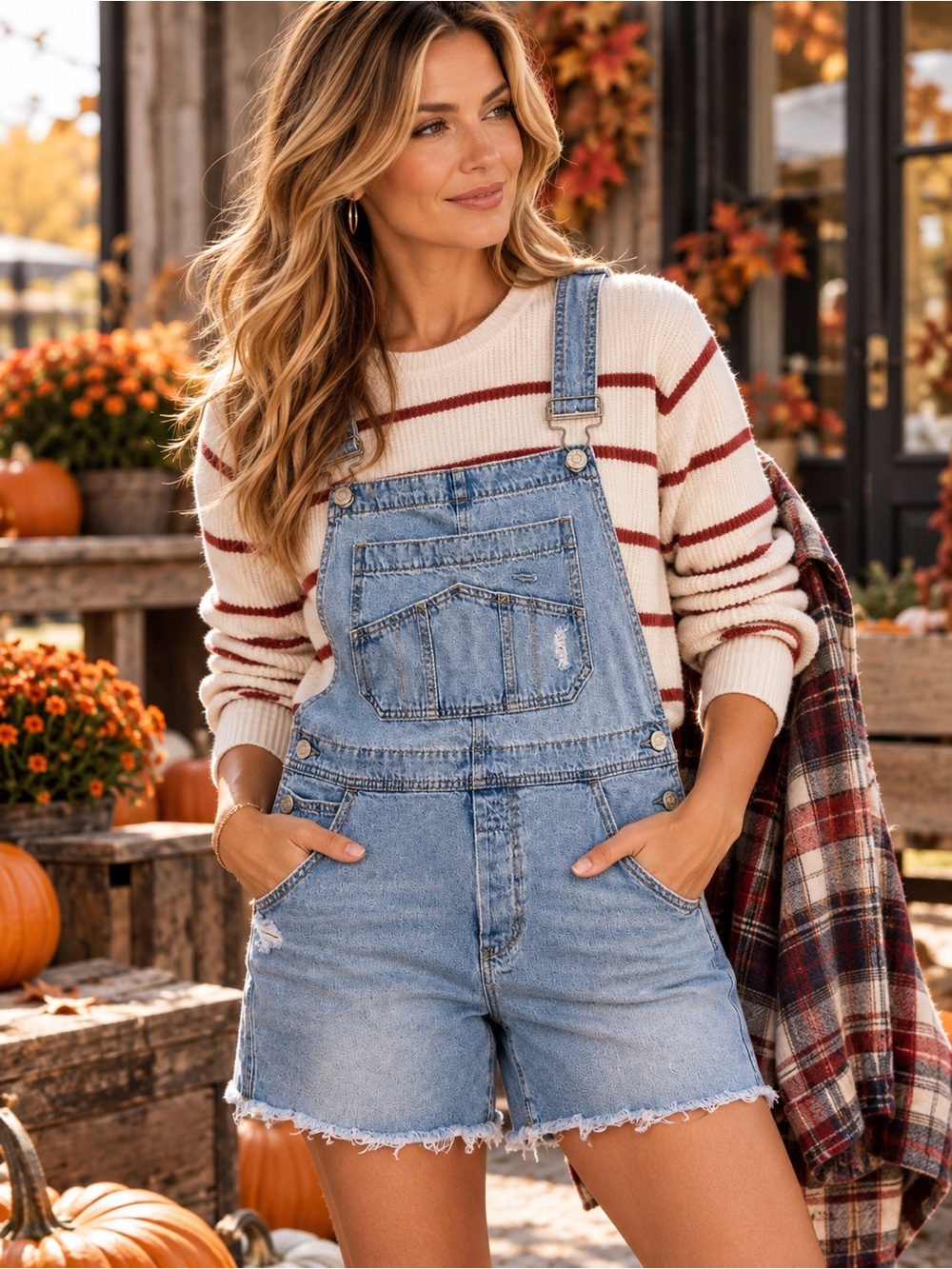 GAP Denim Short Overalls | XS | Light Wash Distressed